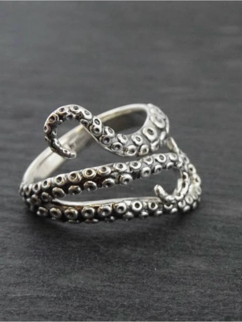 Adjustable Stainless Steel Octopus Tentacle Ring